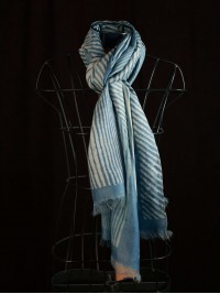 Striped Indigo Stole
