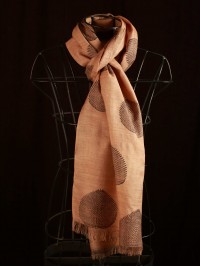 Leaf Print Tussar Stole