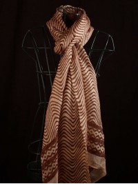Chevron Print Indigo Doria Stole