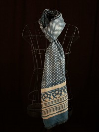 Triangle Print Tussar Stole