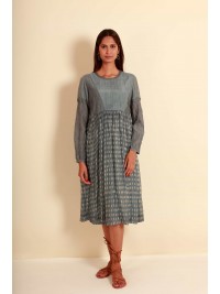 Gathered Dress - Monsoon Blue